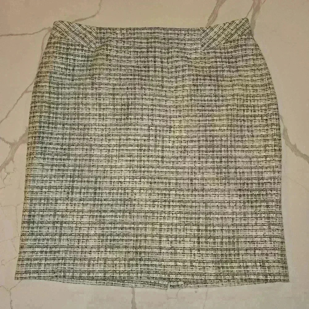 Pendleton Womens Plus Tweed Midi Straight Skirt Blue Gray Size 20W